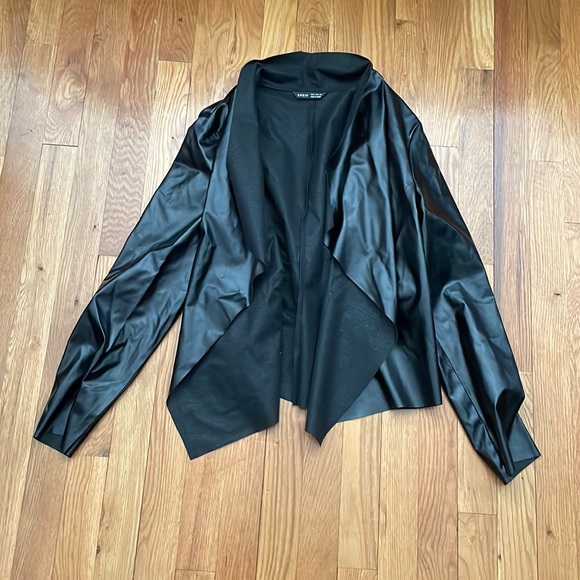 Black pleather open blazer - Picture 1 of 1